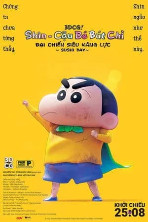 Poster Shin - Cậu Bé Bút Chì 31: Đại Chiến Siêu Năng Lực ~ Sushi Bay ~